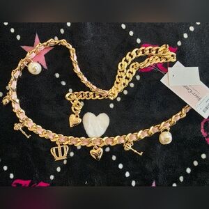 Juicy Couture Chain/Leather Adjustable Belt